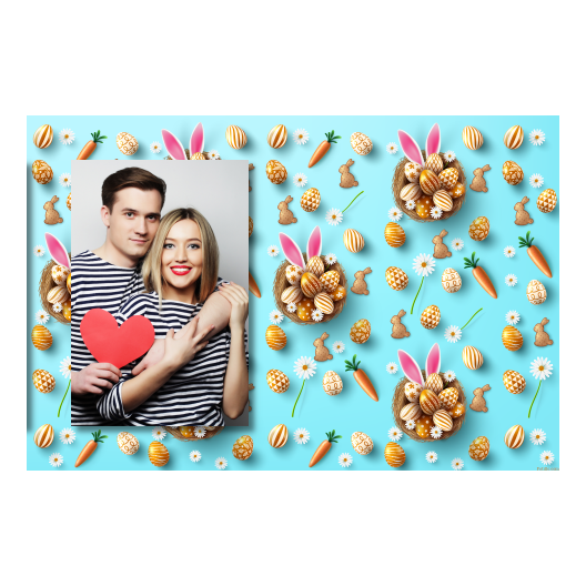 Easter Bunny + easter eggs + 415 no frame