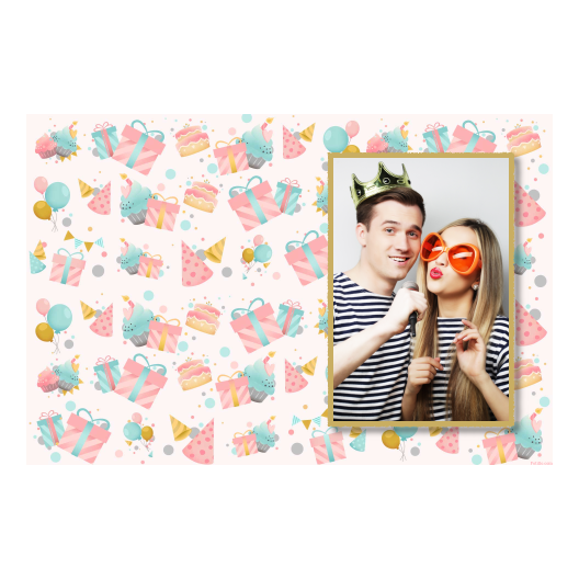 Birthday Party + collage + 416 gold