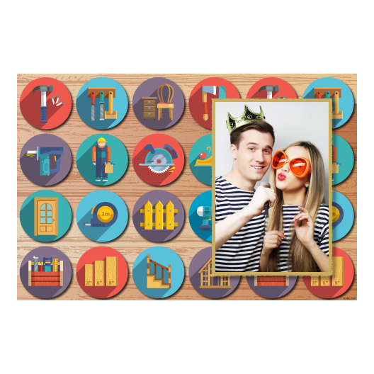 Carpenter's Day + collage + 416 gold