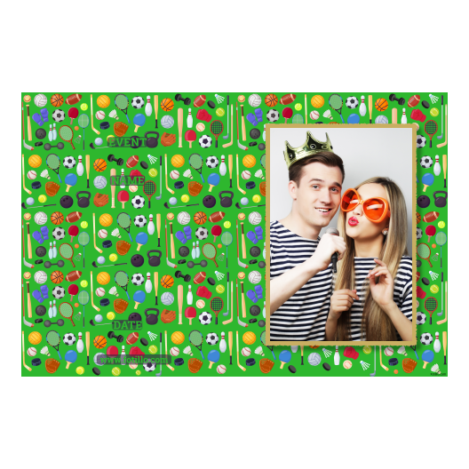 Dzień sportu + wyposażenie + 416 złoty z tekstem Dzień sportu + wyposażenie + 416 złoty z tekstem