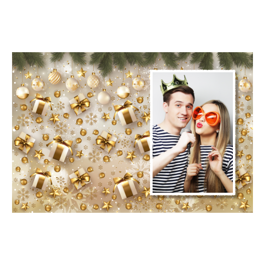 Prezenty świąteczne + bombki + 416 biały Prezenty świąteczne + bombki + 416 biały