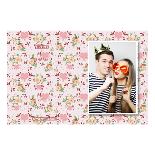 Wesele + kwiaty i serca + 416 biały z tekstem Wesele + kwiaty i serca + 416 biały z tekstem