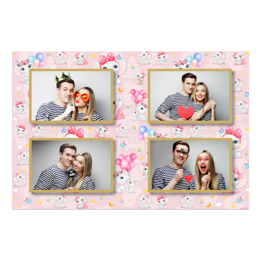 Baby Shower + elephants + 417 gold