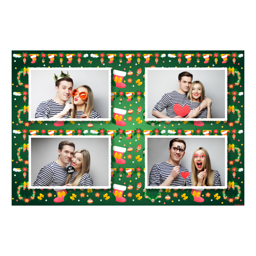 Boże Narodzenie + kwiaty i bombki + 417 biały Boże Narodzenie + kwiaty i bombki + 417 biały