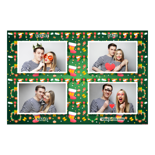 Boże Narodzenie + kwiaty i bombki + 417 biały z tekstem Boże Narodzenie + kwiaty i bombki + 417 biały z tekstem