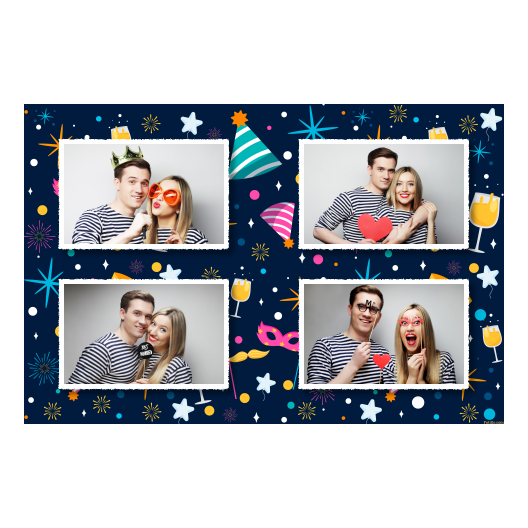 Przyjęcie sylwestrowe + Fajerwerki, gwiazdy + 417 biały Przyjęcie sylwestrowe + Fajerwerki, gwiazdy + 417 biały