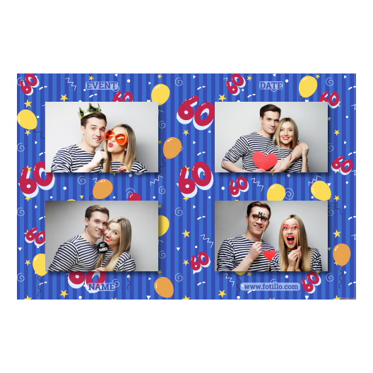 Sześćdziesiątka + balony + 417 brak ramki z tekstem Sześćdziesiątka + balony + 417 brak ramki z tekstem