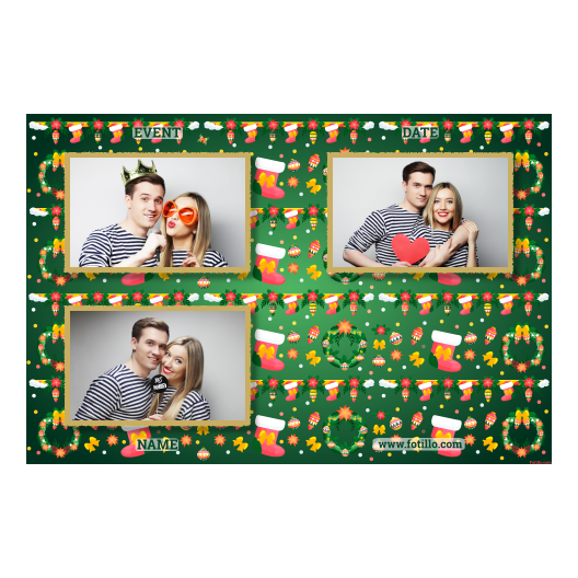 Boże Narodzenie + kwiaty i bombki + 418 złoty z tekstem Boże Narodzenie + kwiaty i bombki + 418 złoty z tekstem