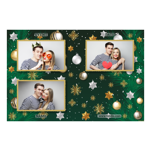 Bożonarodzeniowe gwiazdy + bombki, model 418 złoty z tekstem Bożonarodzeniowe gwiazdy + bombki, model 418 złoty z tekstem