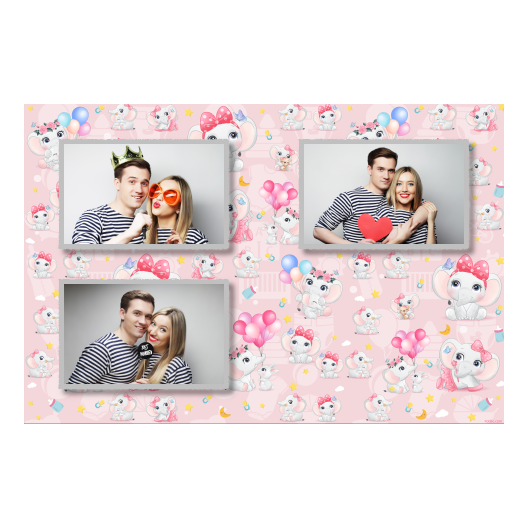 Baby Shower + elephants + 418 silver