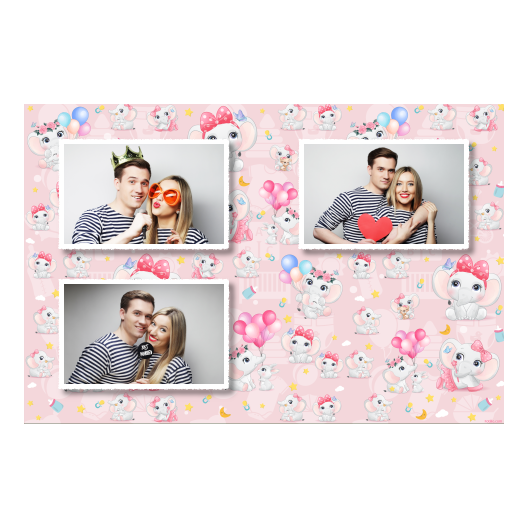 Baby Shower + elephants + 418 white