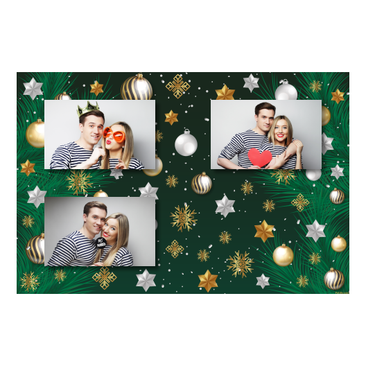 Bożonarodzeniowe gwiazdy + bombki, model 418 brak ramki Bożonarodzeniowe gwiazdy + bombki, model 418 brak ramki