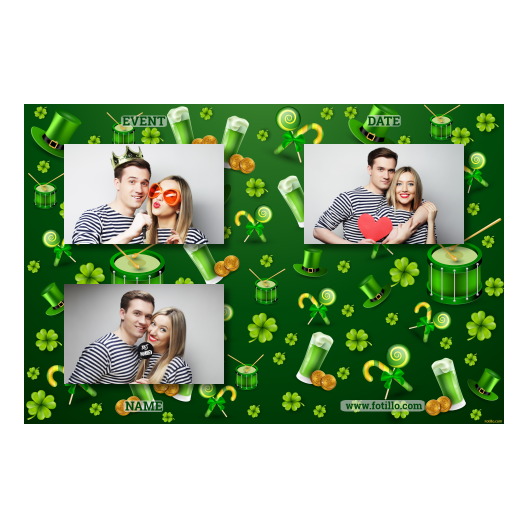 Template 418 consisting of 3 photos – St Patrick's Day + shamrock - Image 8