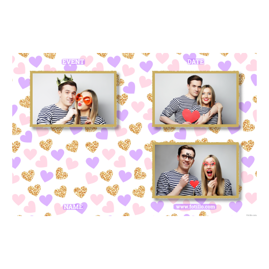 Miłość + serduszka + 419 złoty z tekstem