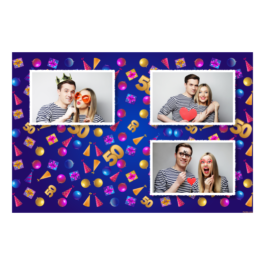 Pięćdziesiątka + balony i prezenty + 419 biały Pięćdziesiątka + balony i prezenty + 419 biały