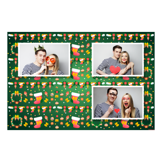 Boże Narodzenie + kwiaty i bombki + 419 biały Boże Narodzenie + kwiaty i bombki + 419 biały