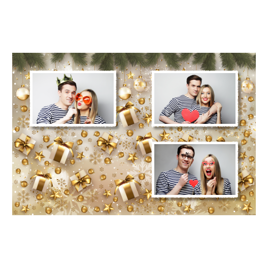 Prezenty świąteczne + bombki + 419 biały Prezenty świąteczne + bombki + 419 biały