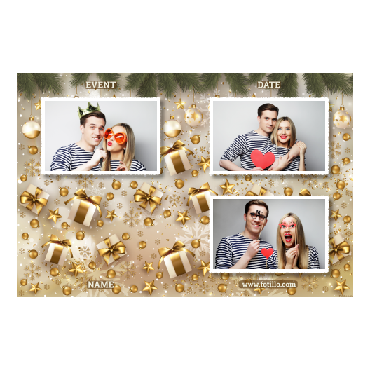 Prezenty świąteczne + bombki + 419 biały z tekstem Prezenty świąteczne + bombki + 419 biały z tekstem