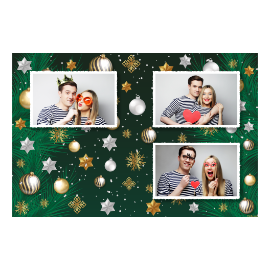 Bożonarodzeniowe gwiazdy + bombki, model 419 biały Bożonarodzeniowe gwiazdy + bombki, model 419 biały