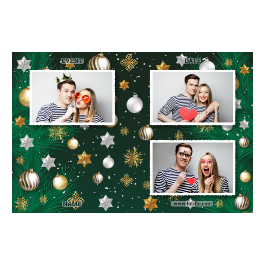 Bożonarodzeniowe gwiazdy + bombki, model 419 biały z tekstem Bożonarodzeniowe gwiazdy + bombki, model 419 biały z tekstem