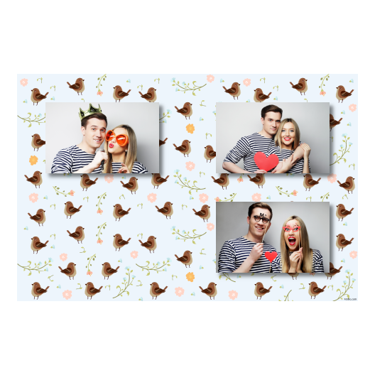 Sparrow Day + flowers + 419 no frame