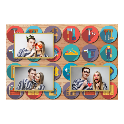 Carpenter's Day + collage + 420 gold Carpenter's Day + collage + 420 gold