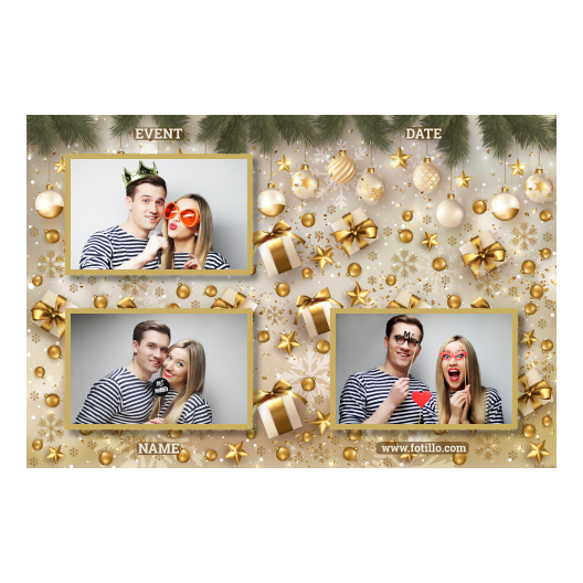 Prezenty świąteczne + bombki + 420 złoty z tekstem Prezenty świąteczne + bombki + 420 złoty z tekstem