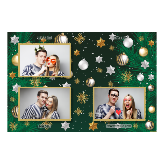 Bożonarodzeniowe gwiazdy + bombki, model 420 złoty z tekstem Bożonarodzeniowe gwiazdy + bombki, model 420 złoty z tekstem