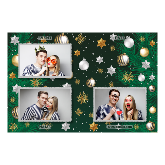 Bożonarodzeniowe gwiazdy + bombki, model 420 z tekstem Bożonarodzeniowe gwiazdy + bombki, model 420 z tekstem