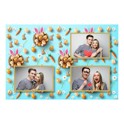 Easter Bunny + easter eggs + 421 gold