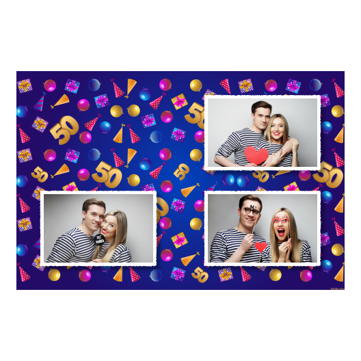 Pięćdziesiątka + balony i prezenty + 421 biały Pięćdziesiątka + balony i prezenty + 421 biały