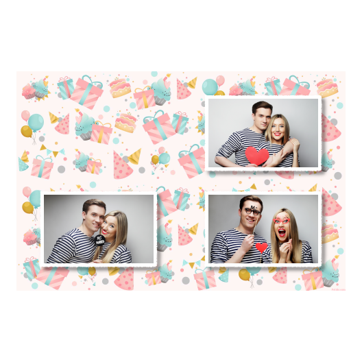 Birthday Party + collage + 421 white