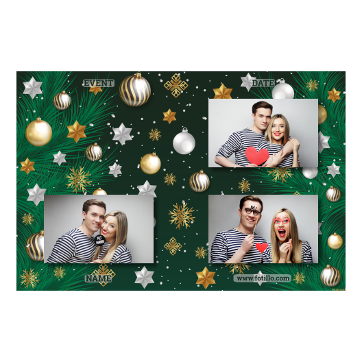 Bożonarodzeniowe gwiazdy + bombki, model 421 brak ramki z tekstem