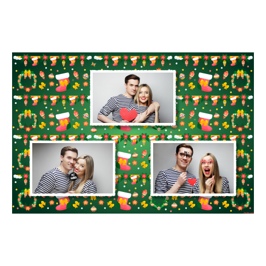 Boże Narodzenie + kwiaty i bombki + 422 biały Boże Narodzenie + kwiaty i bombki + 422 biały