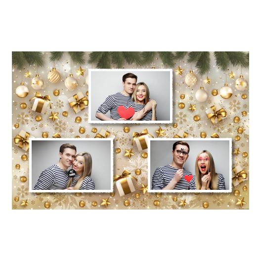 Prezenty świąteczne + bombki + 422 biały Prezenty świąteczne + bombki + 422 biały