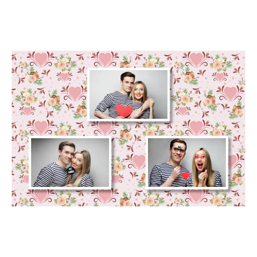 Wesele + kwiaty i serca + 422 biały Wesele + kwiaty i serca + 422 biały