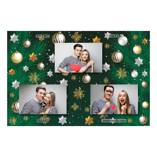 Bożonarodzeniowe gwiazdy + bombki, model 422 brak ramki z tekstem Bożonarodzeniowe gwiazdy + bombki, model 422 brak ramki z tekstem