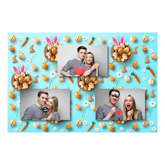 Easter Bunny + easter eggs + 422 no frame