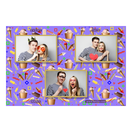 Dzień Lodów + kolaż + 423 złoty z tekstem Dzień Lodów + kolaż + 423 złoty z tekstem