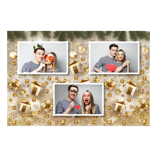 Prezenty świąteczne + bombki + 423 biały Prezenty świąteczne + bombki + 423 biały