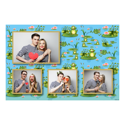 Frog Day + water lilies + 424 gold Frog Day + water lilies + 424 gold