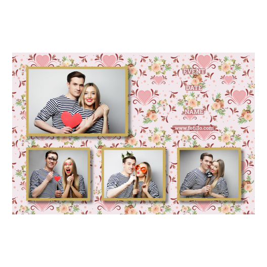 Wesele + kwiaty i serca + 424 złoty z tekstem Wesele + kwiaty i serca + 424 złoty z tekstem