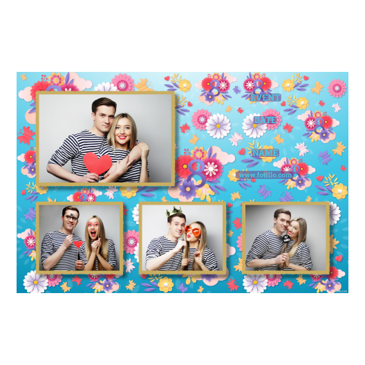 Template 424 consisting of 4 photos – Women's Holiday + flowers - Image 2