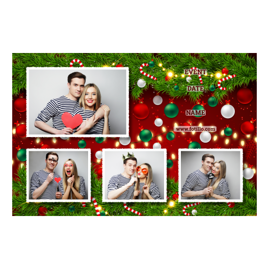 Ozdoby świąteczne + kwiaty i bombki + 424 biały z tekstem Ozdoby świąteczne + kwiaty i bombki + 424 biały z tekstem