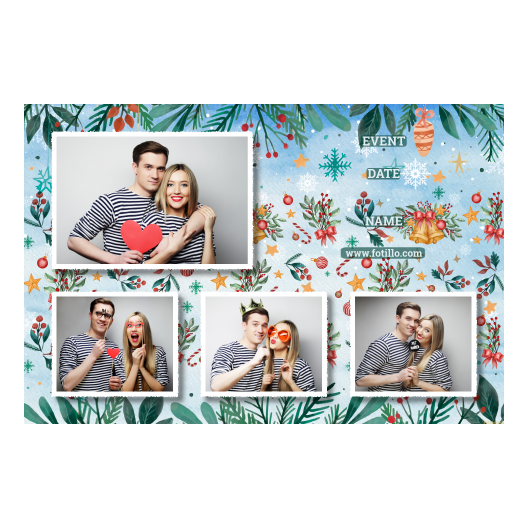 Dzwoneczki świąteczne + dekoracje + 424 biały z tekstem Dzwoneczki świąteczne + dekoracje + 424 biały z tekstem