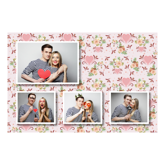 Wesele + kwiaty i serca + 424 biały Wesele + kwiaty i serca + 424 biały