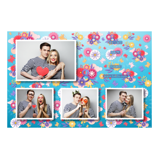 Template 424 consisting of 4 photos – Women's Holiday + flowers - Image 6