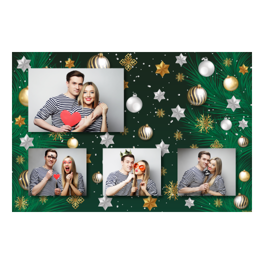 Bożonarodzeniowe gwiazdy + bombki, model 424 brak ramki Bożonarodzeniowe gwiazdy + bombki, model 424 brak ramki