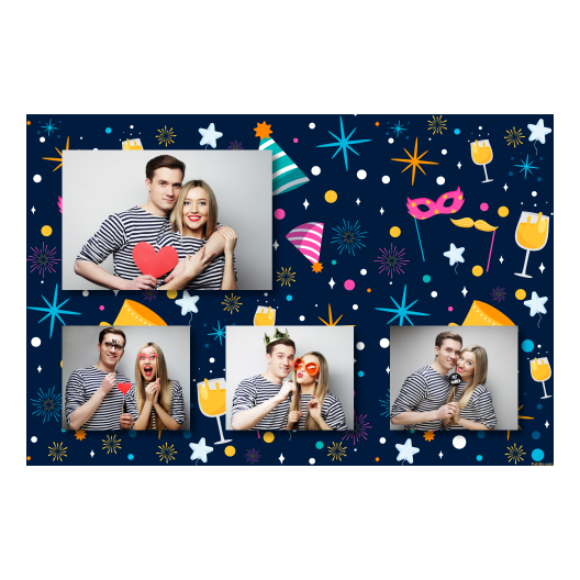 Przyjęcie sylwestrowe + Fajerwerki, gwiazdy + 424 brak ramki Przyjęcie sylwestrowe + Fajerwerki, gwiazdy + 424 brak ramki