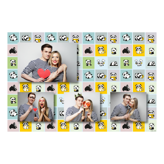 Panda's Day + collage + 424 no frame